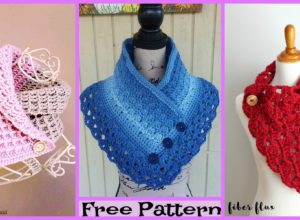 Crochet Ombre Cowled Neckwarmers – Free Patterns