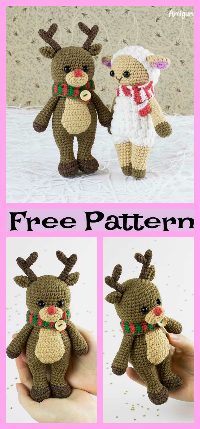 diy4ever-Crochet Reindeer Amigurumi - Free Patterns 