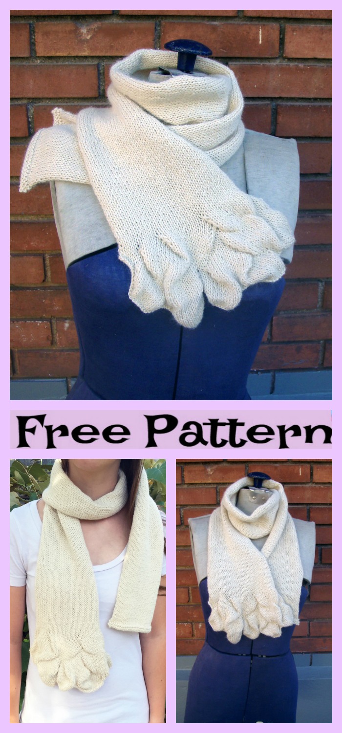 diy4ever-Knitted Cozy Scarves - Free Patterns 