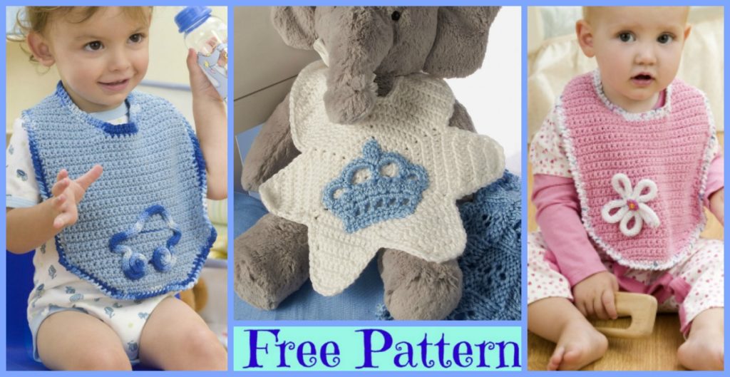 diy4ever-6 Cute Crochet Baby Bibs - Free Patterns