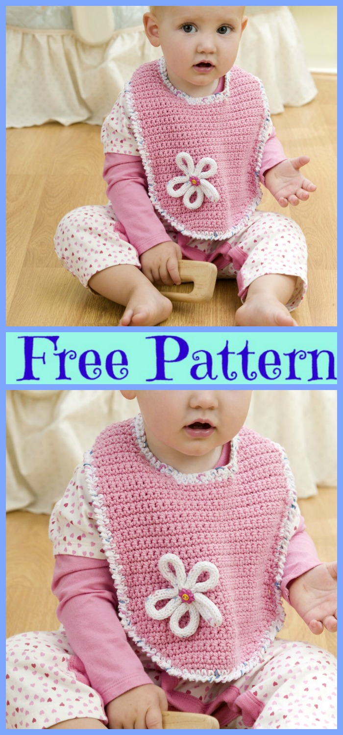 diy4ever-6 Cute Crochet Baby Bibs - Free Patterns 