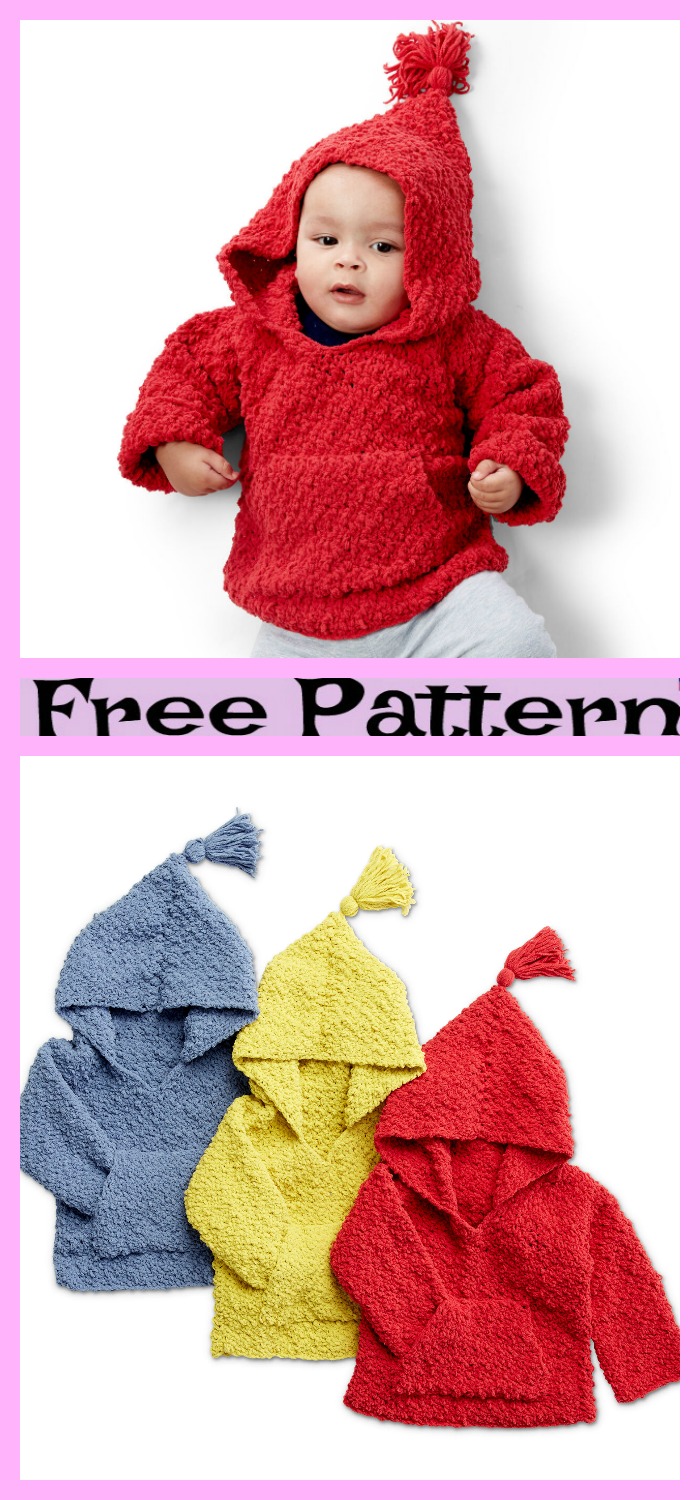 diy4ever-Crochet Kids Hibernation Hoodie - Free Patterns 