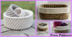 diy4ever-Crochet Mini Nesting Baskets - Free Patterns