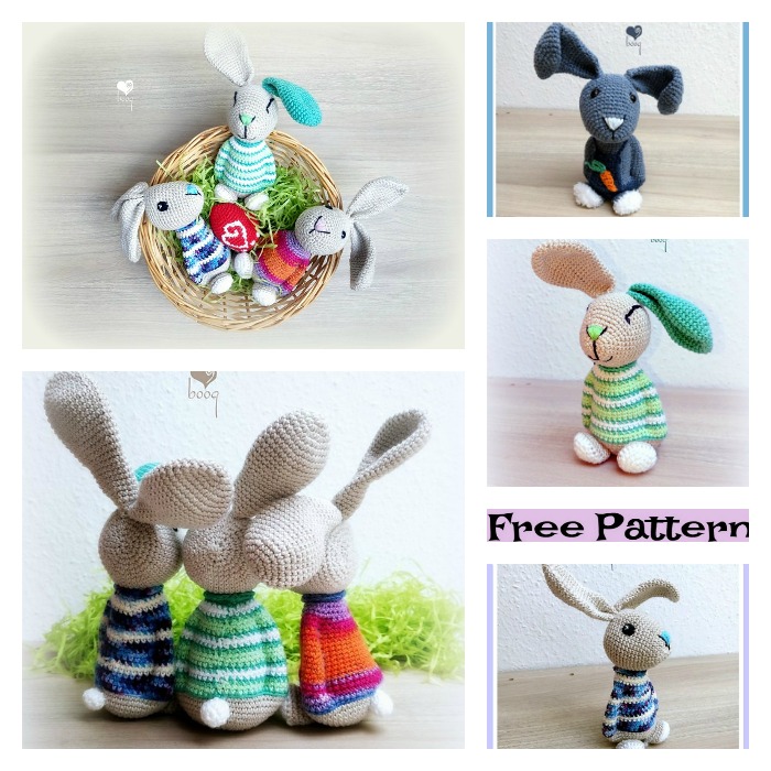 Crochet Little diy4ever-Amigurumi Bunnies - Free Patterns 