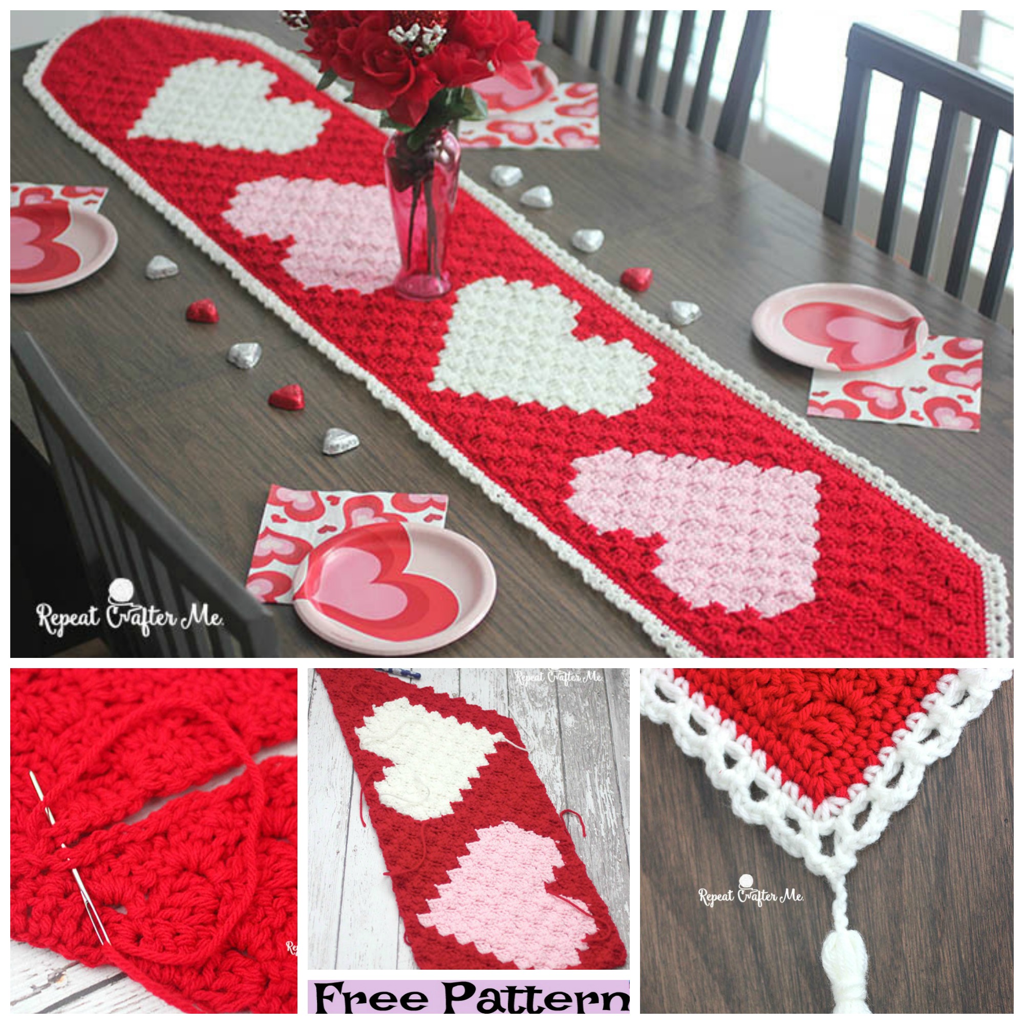 diy4ever-Crochet Valentine’s Hearts - Free Patterns 