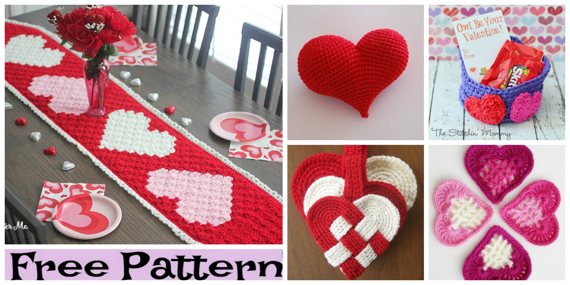 diy4ever-Crochet Valentine’s Hearts - Free Patterns