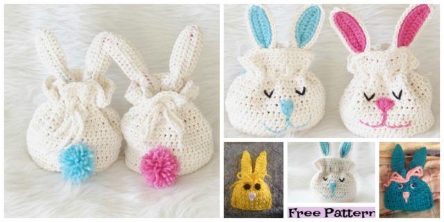 Crochet Bunny Treat Bags – Free Patterns