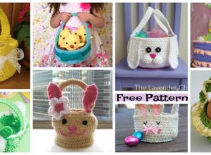 8 Crochet Easter Egg baskets-  Free Patterns
