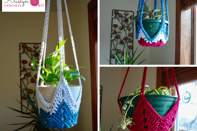 diy4ever-Crochet Plant Hanger  Free Patterns 