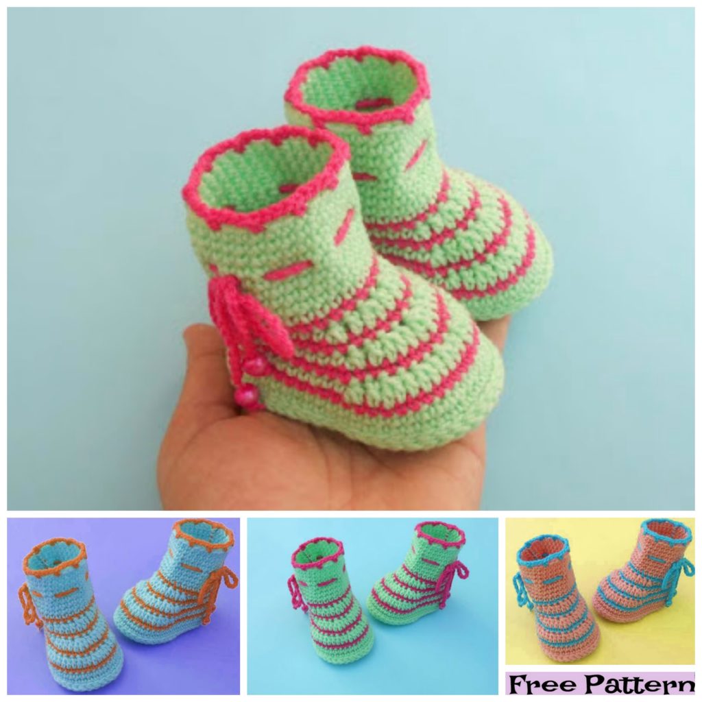 diy4ever-10 Cutest Crocheted Baby Booties - Free Patterns