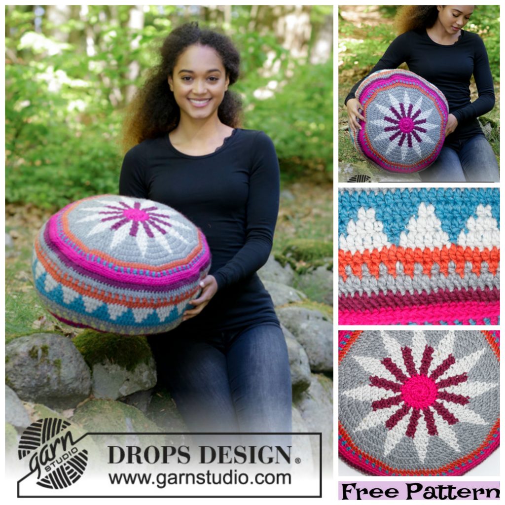 Crochet Home Floor Poufs - Free Patterns
