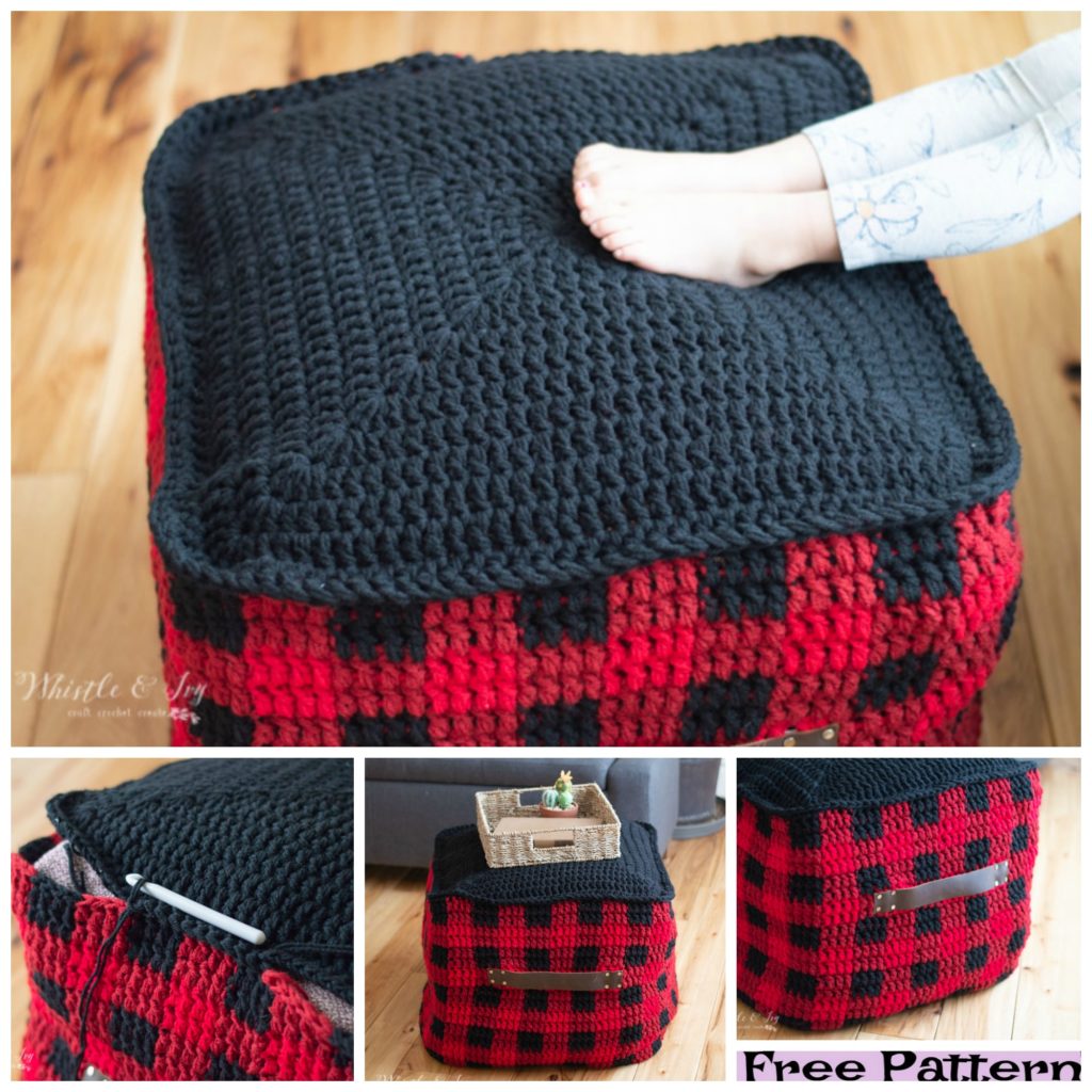 Crochet Home Floor Poufs - Free Patterns