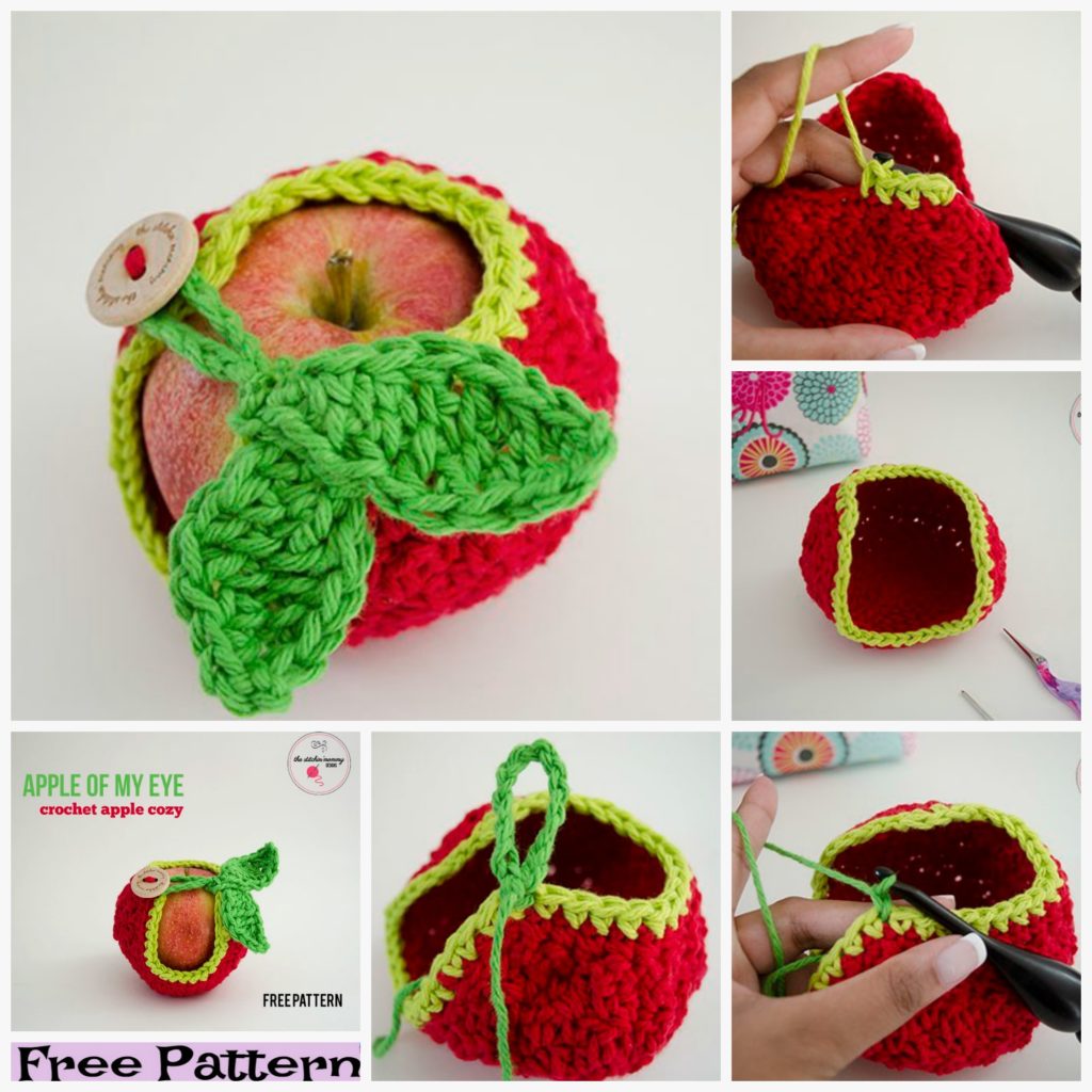 diy4ever-Cute Crochet Apple Free Patterns
