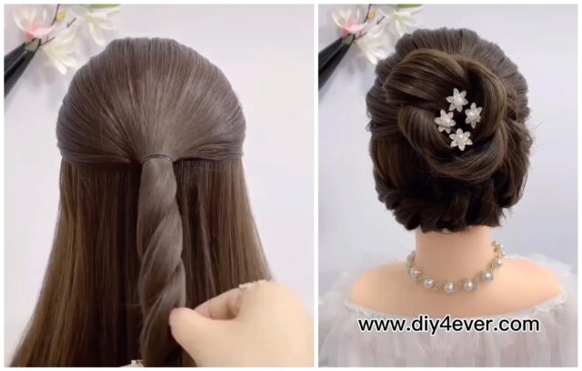 Simple Elegant DIY Bun Hairstyle