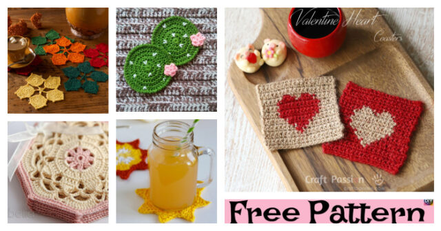 6 Unique Crochet Coaster FREE Patterns