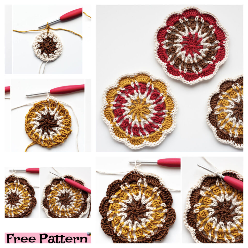 6 Unique Crochet Coaster FREE Patterns