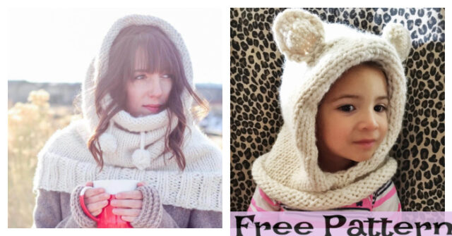 Knitted Hooded Cowl Free Patterns