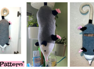 Crochet Kitchen Opossom to Store Plastic Bags