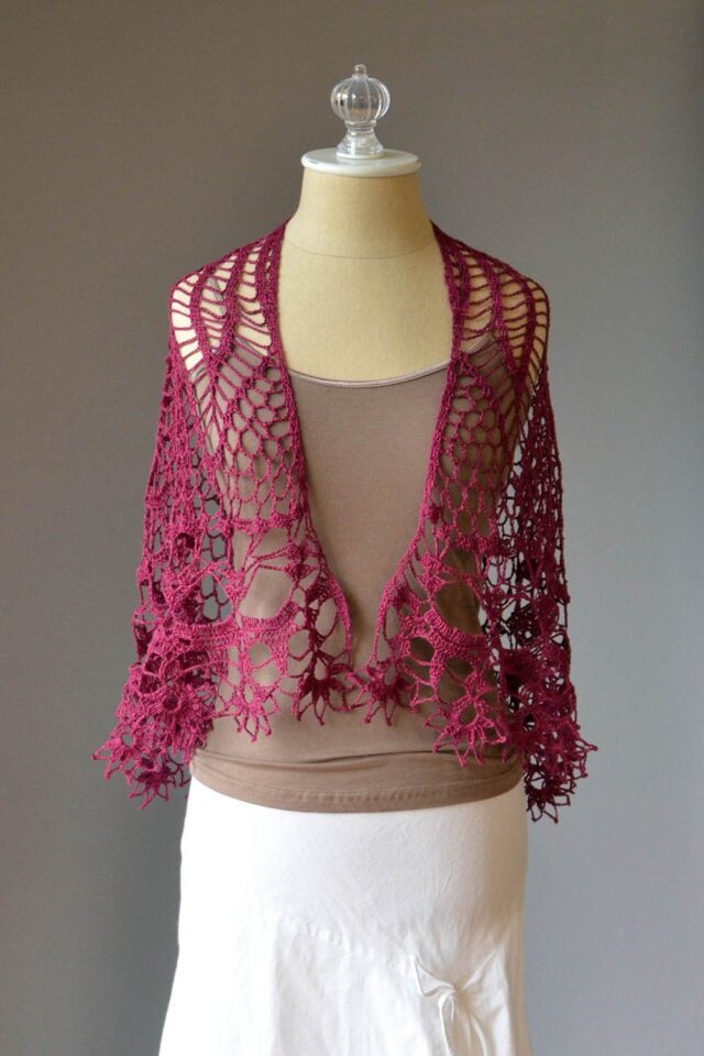 Pretty Crochet Lace Shawl Free Pattern Diy 4 Ever 7238
