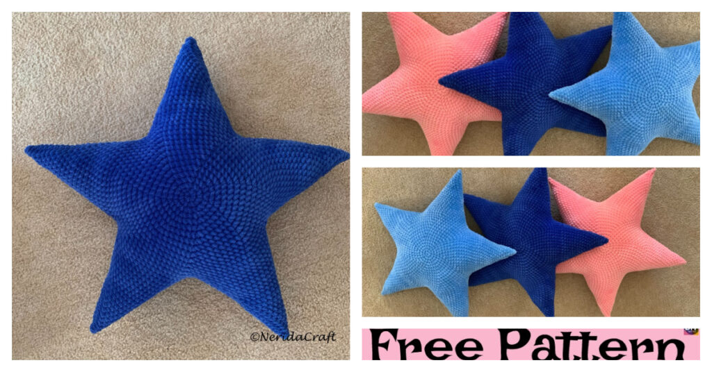 Crochet Star pillow - Free Pattern