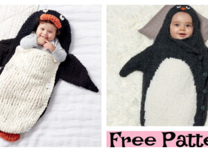 Knitting Penguin Bunting Bag – Free Patterns