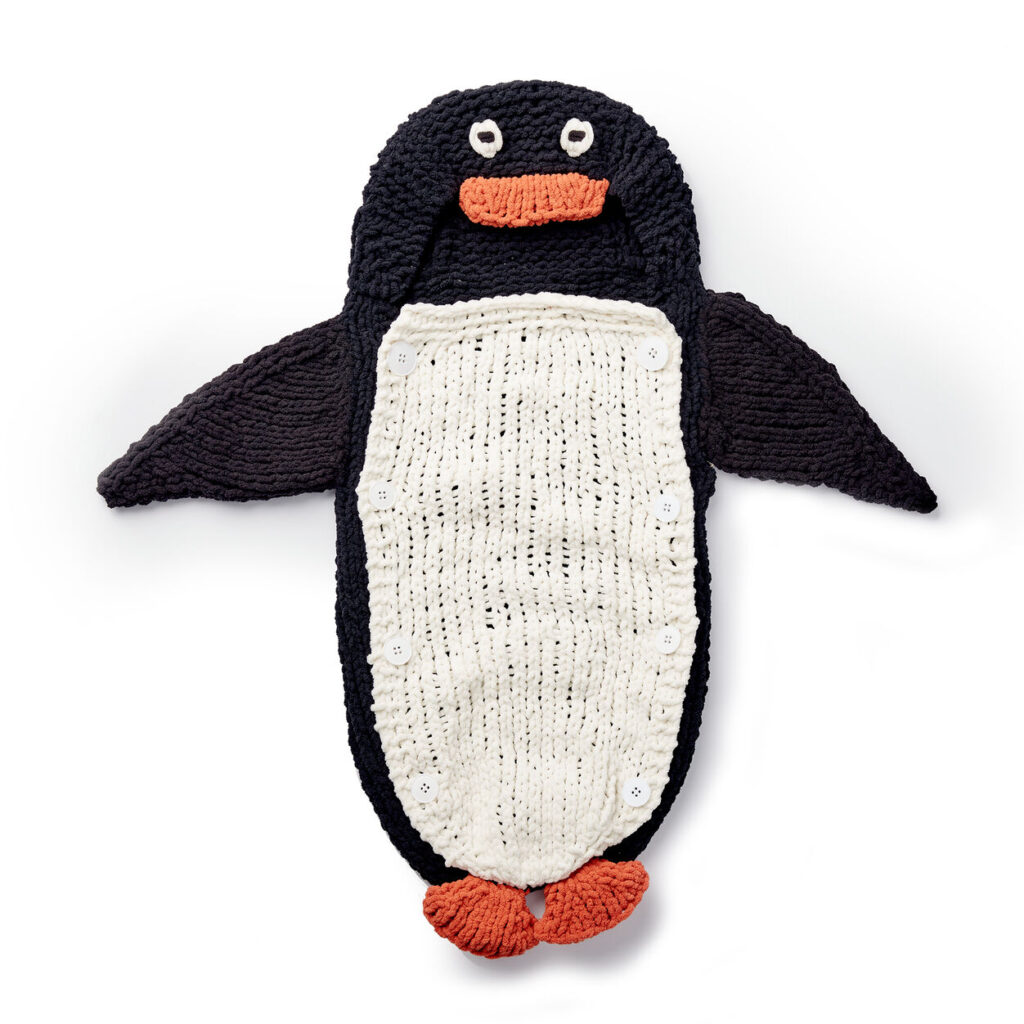 Knitting Penguin Bunting Bag - Free Patterns