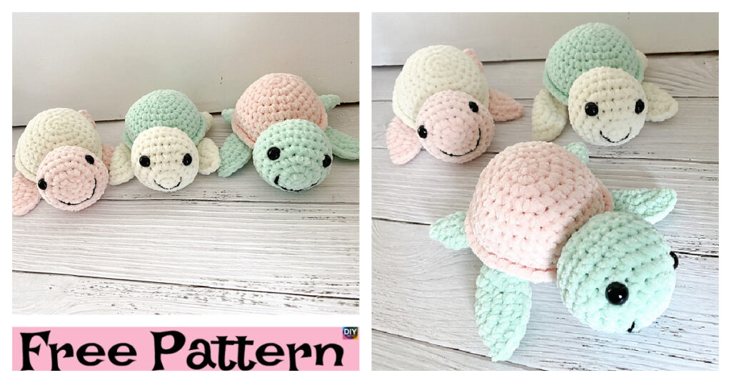 Crochet Plush Turtle Amigurumi - Free Pattern