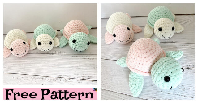 Crochet Plush Turtle Amigurumi – Free Pattern