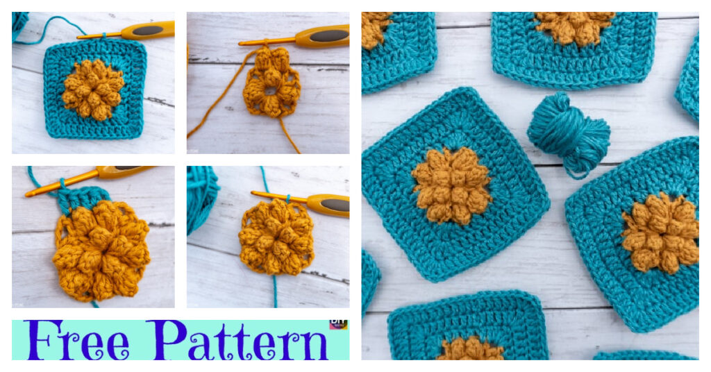 Crochet Sky Granny Square - Free Pattern