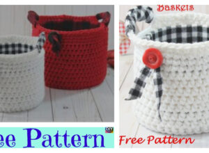 Crochet Small Basket With Handles – Free Pattern