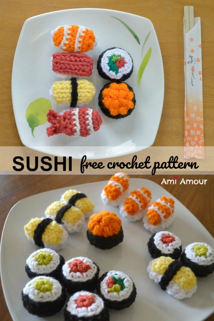 Adorable Crochet Sushi Amigurumi - Free Pattern