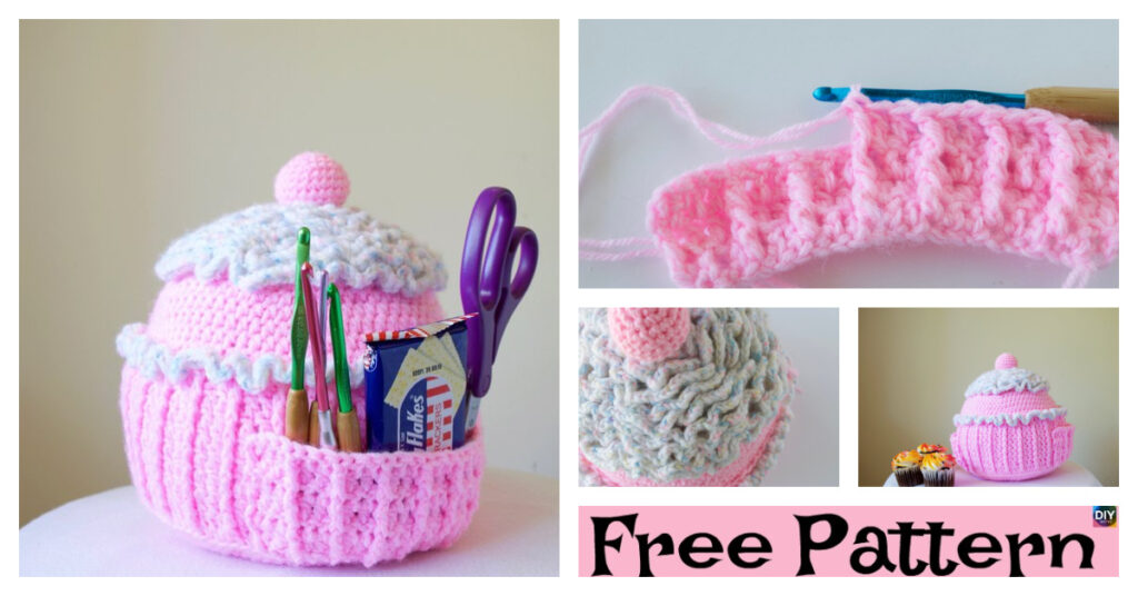 Crochet Cupcake Pillow Holder - Free Pattern