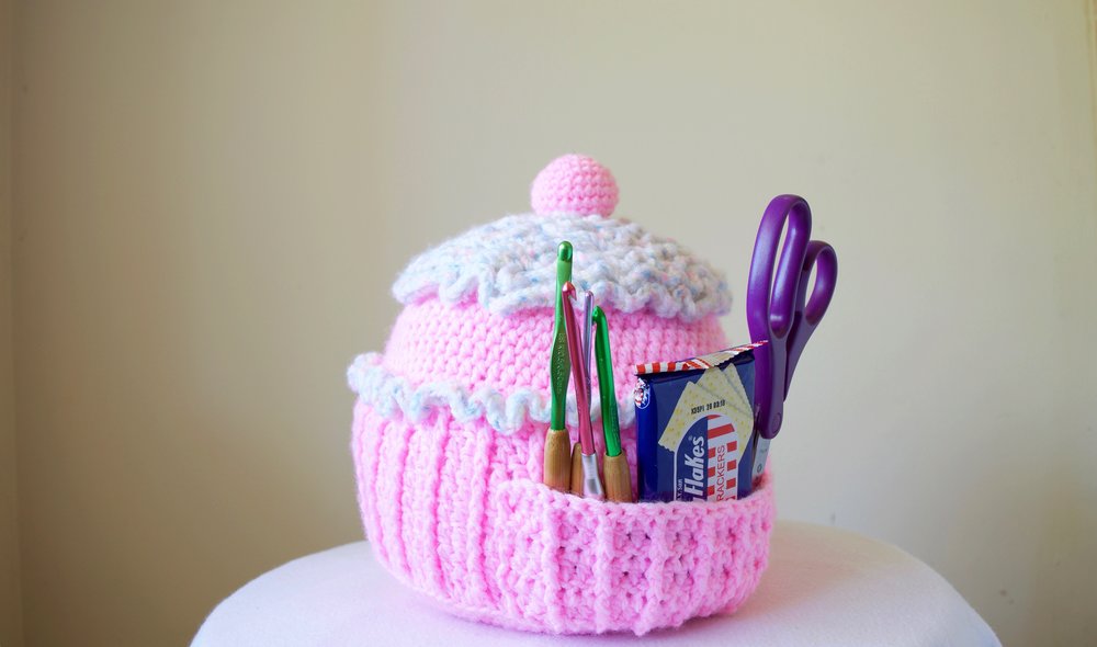 Crochet Cupcake Pillow Holder - Free Pattern