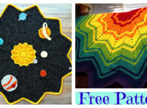 Crochet Rainbow Ripple Baby Blanket – Free Pattern