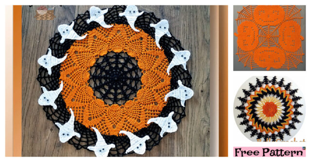 Cute Crochet Halloween Doily – Free Patterns