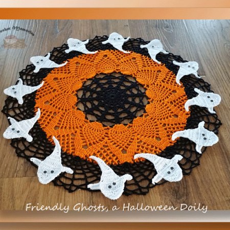 Cute Crochet Halloween Doily - Free Patterns