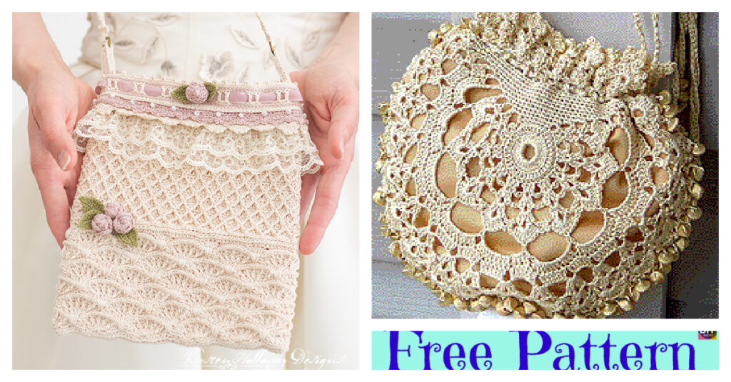 Pretty Crochet Wedding Bag - Free Patterns