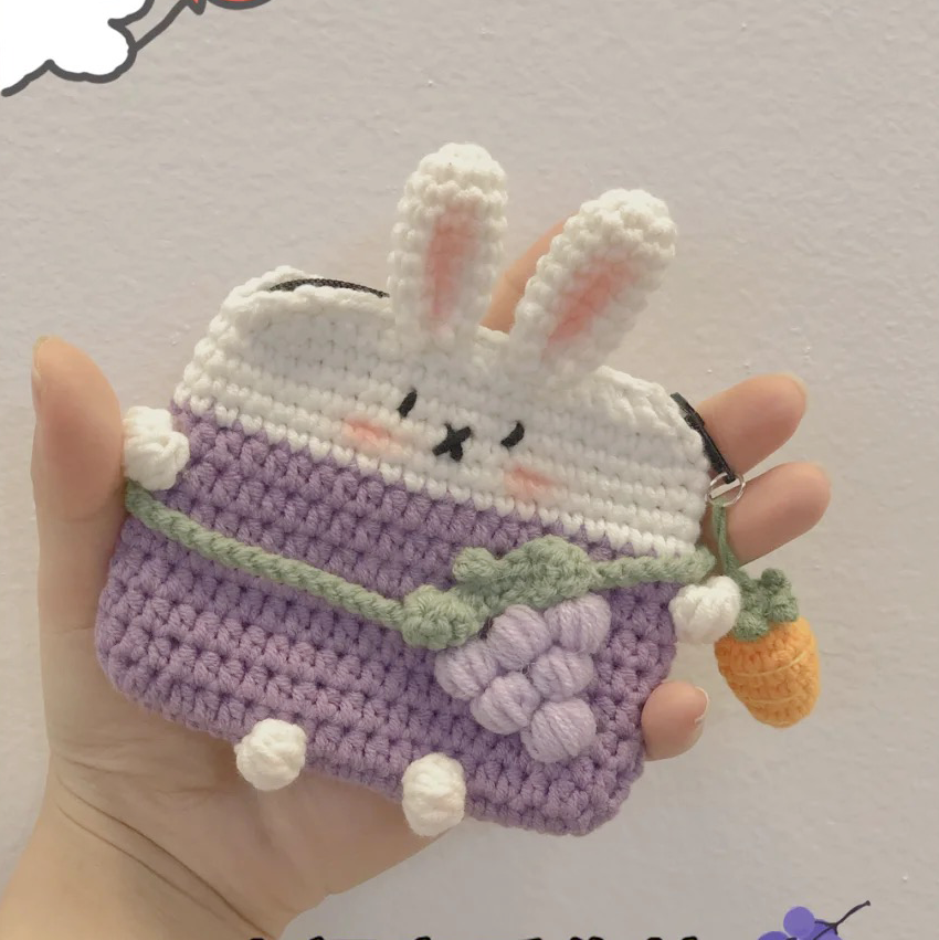 Cute Crochet Bunny Pouch - Free Patterns