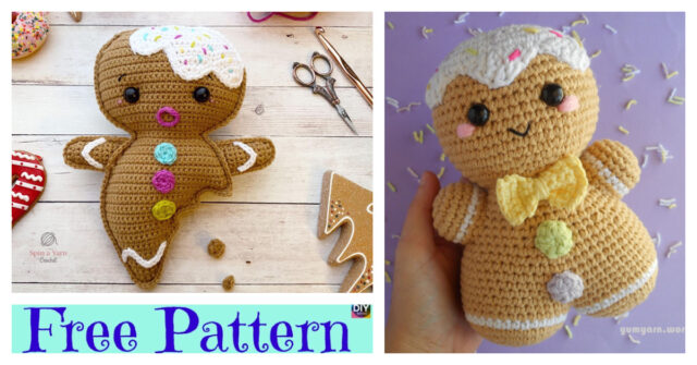 Cute Crochet Gingerbread Man – Free Patterns