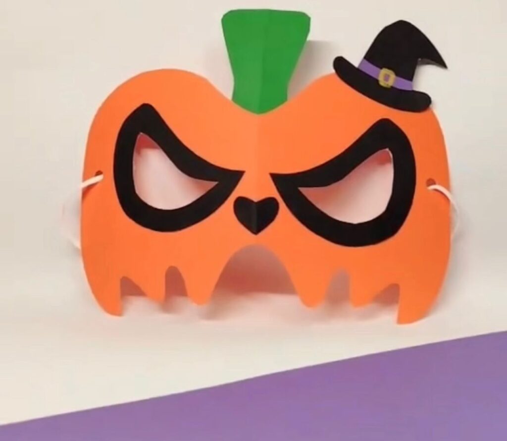 DIY Halloween Pumpkin Mask Tutorial