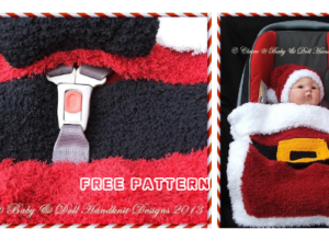 FREE Christmas Car Seat Cover knitting Pattern