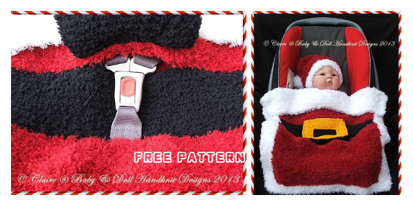 FREE Christmas Car Seat Cover knitting Pattern