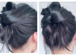 Create a Fluffy Bun Hairstyle in Just One Minute